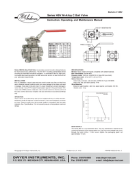 Thumbnail of document Manual - HBV Hastelloy C Ball Valve